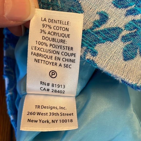 Tracy Reese dress. Tapestry Jacquard Brocade material. Size 6 Beautiful blue - Picture 8 of 11